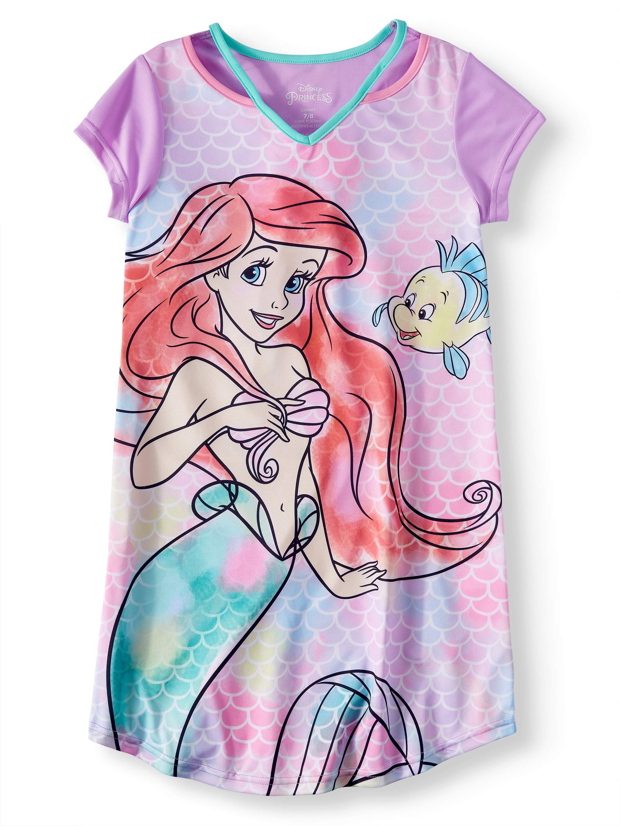 Disney Princess Girls Ariel Pajama Nightgown