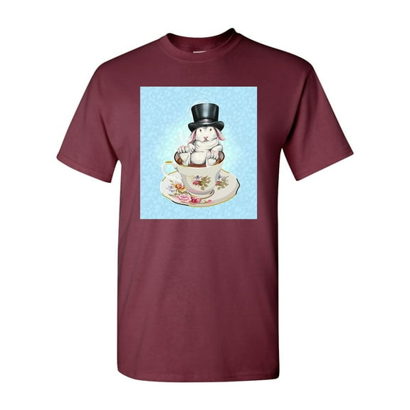 Rabbit Hole Cup Magic Hat Tanya Ramsey Funny Artworks Art DT Adult T-Shirt Tee