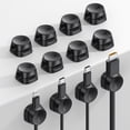 thumbnail image 1 of Organizador de cables con clips de resorte Lamicall para escritorio, paquete de 12, 1 of 7