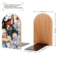 thumbnail image 2 of My Hero Academia Poster Bookends Wood Book Divider Decor Shelves Non-Skid Book Stand 2 Pieces For Classroom Dormitory Bookshelf Office Home, 2 of 7