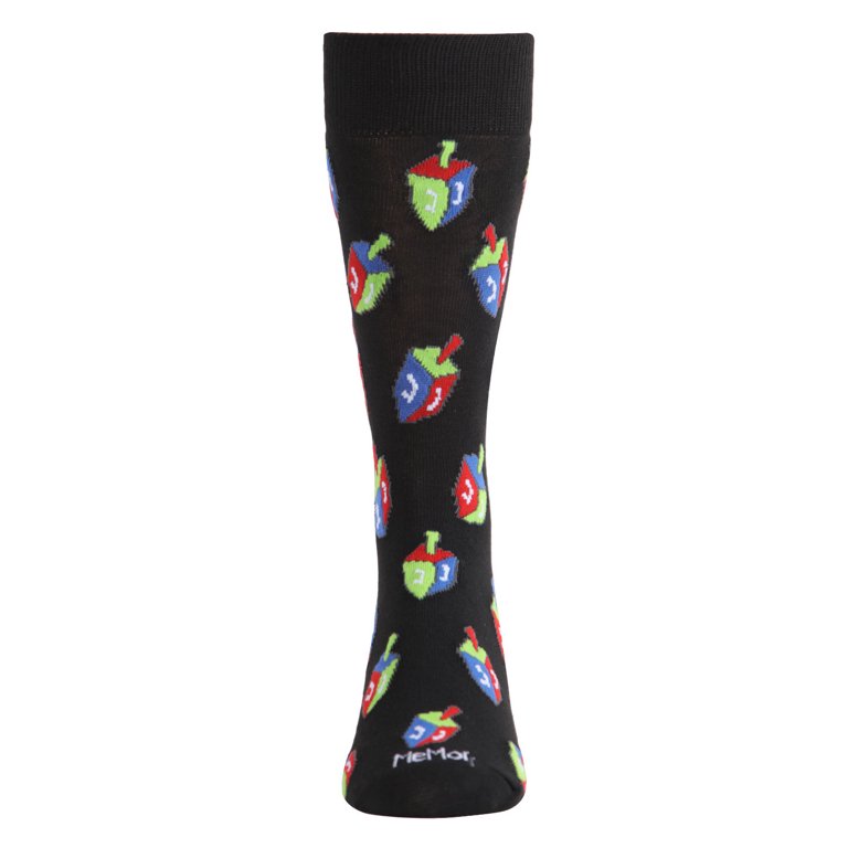 Colorful Hanukkah Dreidel Novelty Crew Socks photo 5