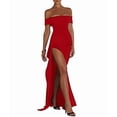 thumbnail image 2 of Robe Moulante à Épaules Dénudées pour Invitée de Mariage, Fente Haute, Robe Formelle, Cocktail, Fête, Bal, Longues Robes, Rouge, P, 2 of 9