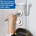 thumbnail image 2 of 2 Pack Door Chain Lock, Premium Chain Door Lock, Thickened Door Lock Chain with 12 Screws, Stainless Steel Chain Locks for Inside Door Silver - 2 Pack, 2 of 5