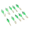 thumbnail image 2 of Plantillas de pesca en hielo, señuelos de invierno con púas, Mini gancho, accesorios, forma de renacuajo verde, 10 Uds., 2 of 10