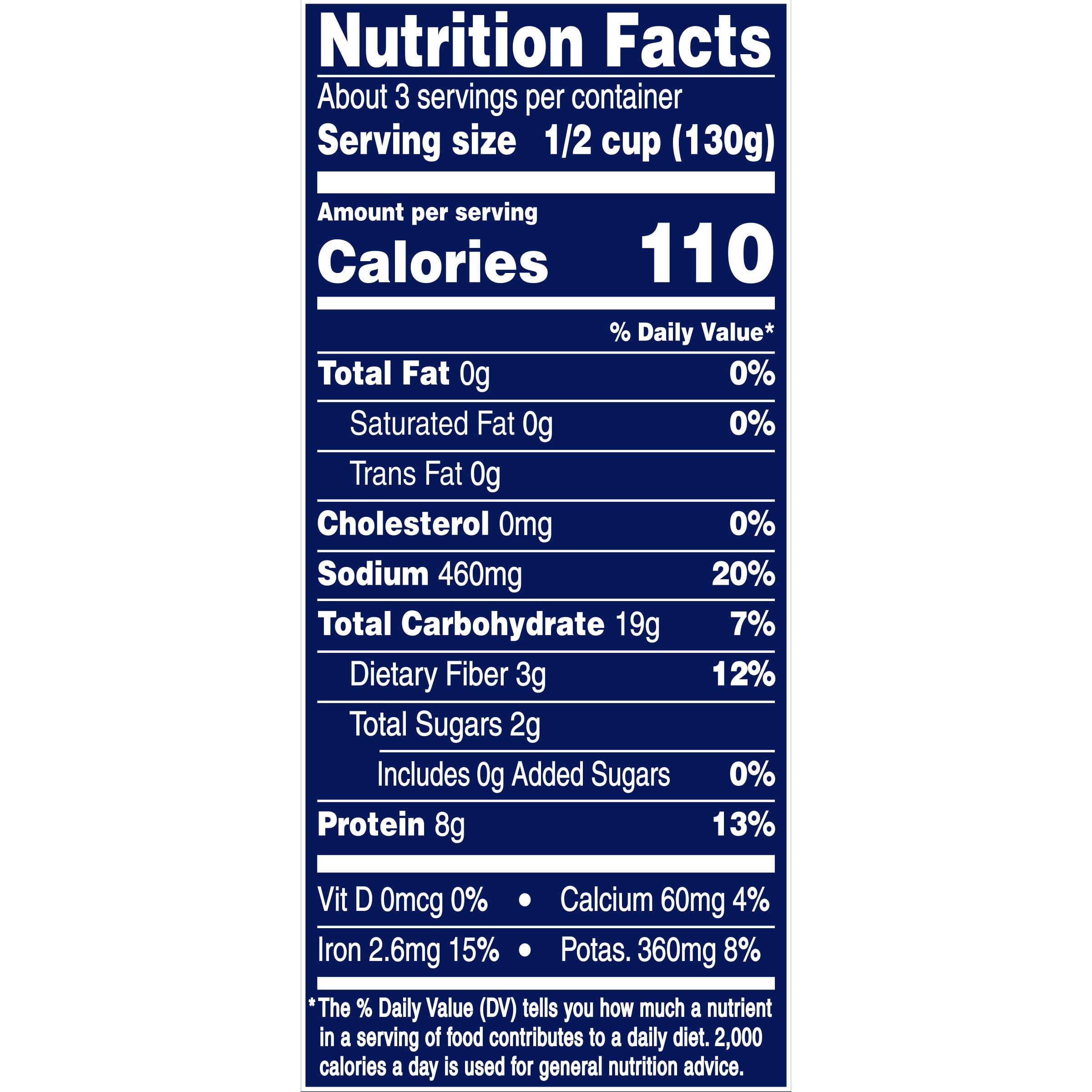 Bush's Crowder Peas, Plant-Based Protein, Canned Field Beans, 15 oz