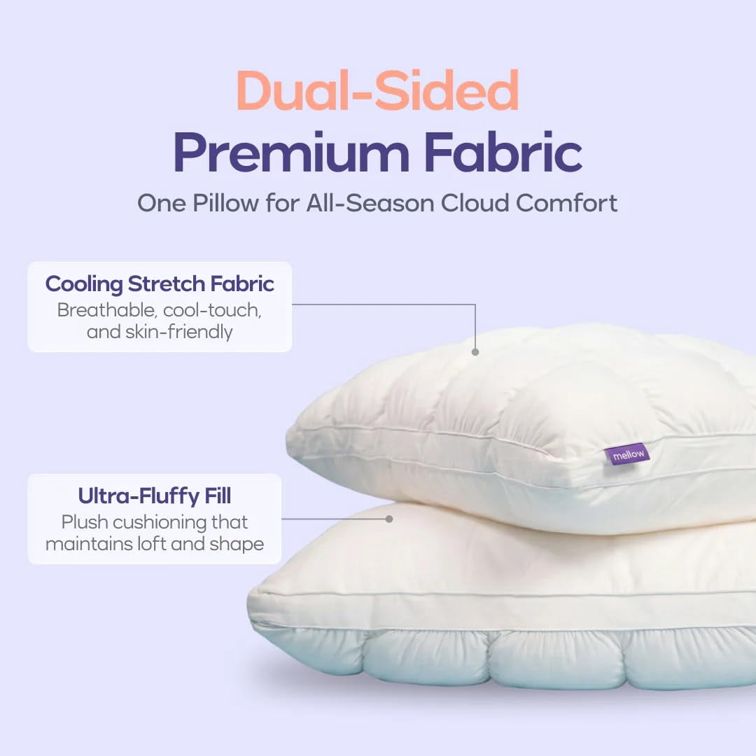 Mellow Baby Blue Puff Pillow Standard