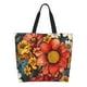 thumbnail image 1 of Balery Colorful Vintage Floral Pattern Bolsa Tote Estilo Estético con Cremalleras, Bolsa de Hombro, Bolsa de Compras Grande y Plegable, 1 of 8