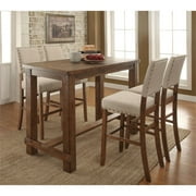 Furniture of America Whunter 5 Piece Pub Set in Beige by Furniture of America