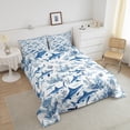thumbnail image 4 of Erosebridal Cartoon Shark Comforter Set Queen Size Ocean Sea Animal Bedding Set Ocean Creature Marine life Sealife Comforter Sea Underwater World Quilt Set, 4 of 7