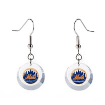 New York Mets Swarovski Pick Off Earrings