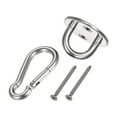 thumbnail image 1 of Unique Bargains Ceiling Hooks 304 Stainless Steel  40mm Round Plate U Shape Hooks 2Pack, 1 of 5