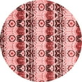 thumbnail image 1 of Ahgly Company Indoor Round Abstract Red Modern Area Rugs, 7' Round, 1 of 4