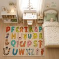 thumbnail image 3 of Rdsfhsp Animal Alphabet Learning Velvet Area Rug, Colorful Letters and Cute Animal Pattern Soft Carpet for Kids Room Nursery Classroom Playroom Decor, 3 of 5
