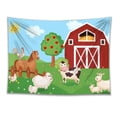 thumbnail image 1 of Tapiz de pared con dibujos animados de vacas y ovejas, 150 x 100 cm, 1 of 1