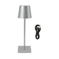 thumbnail image 1 of Lampe Tactile LED Moderne Simple Rechargeable Haute Luminosité Dimmable Interrupteur Tactile Sans Fil pour Restaurant Bar Argent, 1 of 14