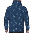 thumbnail image 5 of Hoodies for Men - cool navyblue anchor Long Sleeve Comfrt Men'S Fashion Hoodies & Sweatshirts, Sweatshirts for Men Hoodies Pullover Clothing Clothes with Pouch, 5 of 7