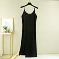 thumbnail image 2 of Loopsun Womens Nightgowns Dresses, Women's Loose Comfortable Solid Color Sleeveless Shirt Mid Length Nightgown Dress Black,XL, 2 of 5