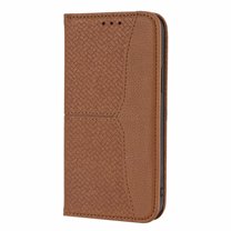 Dteck Leather Wallet Case for iPhone 14 Plus PU Leather Card Holders Kickstand Magnetic Closure Detachable Handstrap Anti-Scratch Shockproof Purse Case Cover For iPhone 14 Plus,Brown