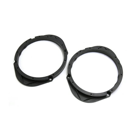 2Pcs Black Plastic Car Stereo Spacer Adaptor Fit for  Front Door