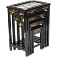 Oriental Furniture Black Lacquer Nesting Tables - Royal Ladies ...
