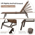 thumbnail image 7 of YODOLLA Patio Metal Lounge Chairs for Outside Adjustable Outdoor Chaise Lounge for Outside Pool-Brown, 7 of 7