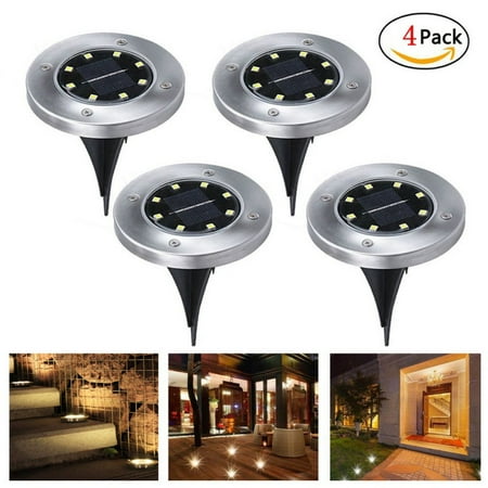 4pcs 8led Solar Powered Ground Lights Outdoor Lamp Waterproof Led 4pcs 8led Solar Powered Ground Lights Outdoor Lamp Waterproof Led Path Garden Landscape Spike