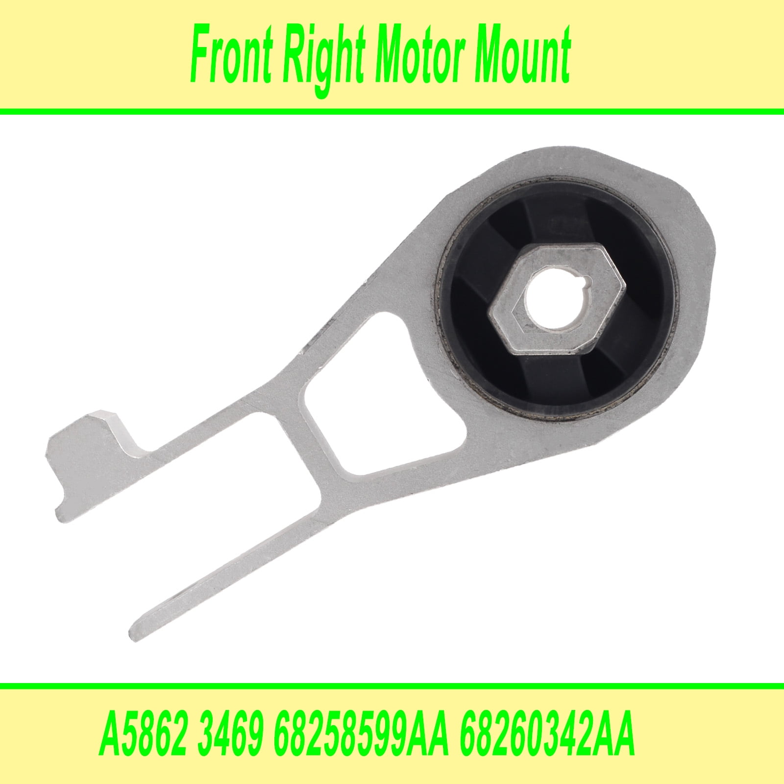 Engine Motor Mount Compatible with 2016-2018 Fiat 500X 2015-2020 Renegade 17-20 Compass 15-18 Ram promaster city 2.4L Replace for A5862 A5898 68258599AA 68363755AA 68363756AA