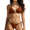 Brown, variant on Women's Halter Bikini Set Lace-up Neck Tie Thong Bottom String Swimwear Two Piece Bathing Suit Red M-XXL