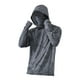 thumbnail image 2 of Chaqueta de camisa con capucha de protección solar para hombres con agujeros para los pulgares Cómoda delgada con máscara Outwear Ropa para golf Pesca , Gris oscuro, M shamjiam Chaqueta de protección solar, 2 of 8