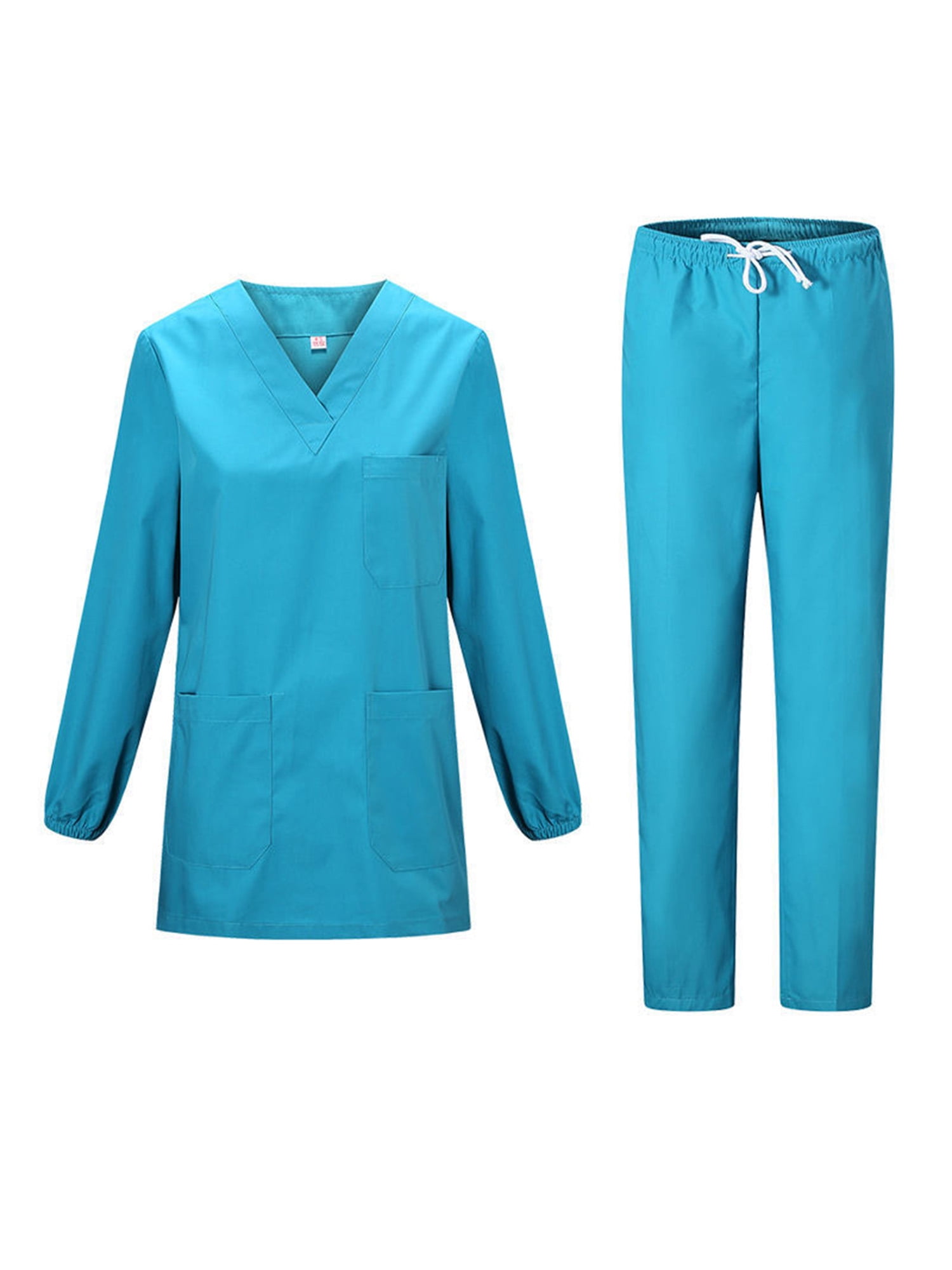 Men's Short-sleeve Scrubs Top Relaxed Leisure Scrub Pants Medical