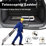 Boweiti Silver 26.5, Aluminum, Straight RV Ladder Telescoping