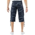 thumbnail image 2 of X RAY JEANS Mens Belted 18" Inseam Below Knee Long Cargo Shorts, Navy Camo, 28, 2 of 5