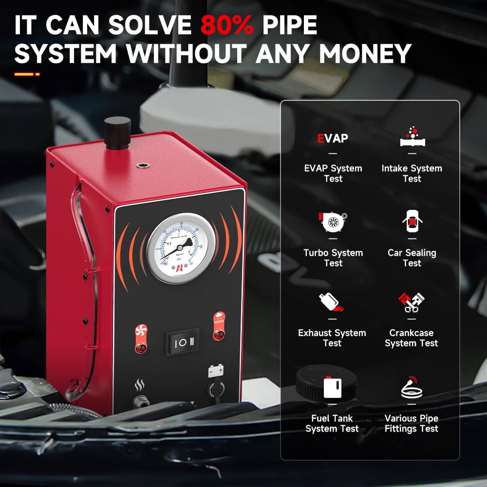 ANCEL S200 Smoke Leak Detector Automotive EVAP Smoke Machine Vacuum Leak Detector Tester Built-in Air Pump Vacuum Leak Smoke Diagnostic Tester for Car/Motorcycle/Truck