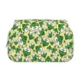 thumbnail image 2 of Sikiie Cartoon Frogs Print Flip Double-layer Pencil Case, All-purpose Stationery Bag for Study and Office, Zipper Design, Unisex, 2 of 7