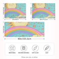 thumbnail image 2 of Yayeee Pillowcase King Size Set of 2 Satin Wrinkle Resistant Pillow Case, Retro Blue Rainbow, 2 of 7