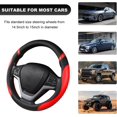 thumbnail image 5 of Car Steering Wheel Cover 15 inch Leather Breathable Non-Slip Wrap for SUV Truck Van Red, 5 of 5