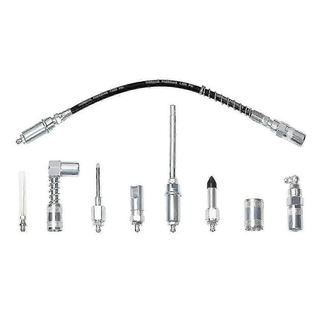 Tool Grease Tip 9-piece Grease Coupler Kit Quick Connect Grease Fittings Complete Lube Accessories Banmo