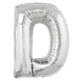 thumbnail image 2 of Foil Big Letter Balloon, D, 34 in, Silver, 1ct, 2 of 4
