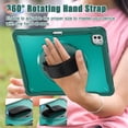 thumbnail image 6 of Case For Apple iPad Pro 13 2025 / 2024 Handle Protective Cover 360° Rotating Ring Stand, Shockproof Dropproof Case For Kids Kickstand & Pencil Holder & Shoulder Strap,Dark Green, 6 of 8