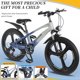 thumbnail image 2 of Bicicleta de montaña de niños de 20 pulgadas, bicicleta juvenil de 7 velocidades con marco de aleación de magnesio y ruedas de una sola pieza, bicicleta de niños ligera para niños y niñas Edades 8-12, 2 of 5