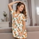 thumbnail image 3 of Fotbe Peaches Bata de Dormir para Mujer con Estampado, Camisón de Algodón de Manga Corta, Ropa de Dormir Casual, 3 of 6