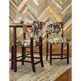 thumbnail image 2 of Linon Corey 24" Wood Cow Print Counter Stool in Brown, 2 of 14