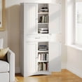 thumbnail image 6 of Aiho Storage Cabinet with Drawer, Freestanding Floor Cabinet with Doors, 28.5 x15.3 x70.8 Inches, Adjustable Shelf, for Kitchen, Bathroom, Living Room - White, 6 of 7