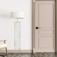thumbnail image 4 of Manija de puerta estilo ondulado con cerradura y llave para dormitorio, baño y sala de estar, funcionamiento silencioso, cerradura de tres varillas, herraje para puerta interior, color negro mate, 4 of 7