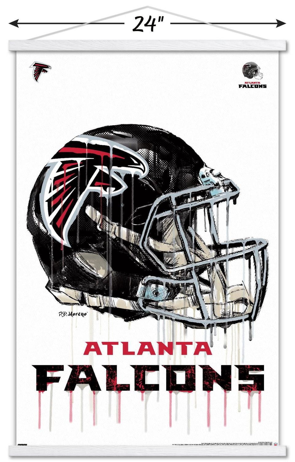 NFL Atlanta Falcons - Drip Helmet 20 Wall Poster, 22.375" x 34"