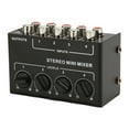 thumbnail image 1 of Oubit Channel Line Mixer,Passive Mixer 4 Channel Channel Passive Mixer Mini Sound Mixer Multi-Functional, 1 of 9