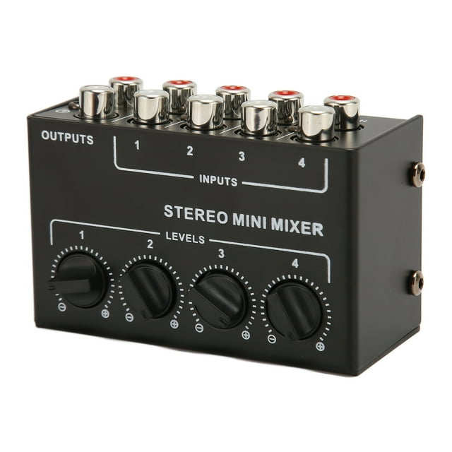 Oubit Channel Line Mixer,Passive Mixer 4 Channel Channel Passive Mixer Mini Sound Mixer Multi-Functional