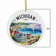 thumbnail image 3 of Personalized Mackinac Island, Michigan Travel Ornament – Ceramic Keepsake Gifts for Family Girlfriend Wife Birthday Holiday, Travelers, Couples, Valentine Gifts 220OR24, 3 of 5