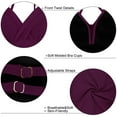 thumbnail image 6 of Hilor Women's Tankini Tops Ruched Swimsuits Tummy Control Swimwear Cross Wrap V Neck Bathing Suit Top Only, 6 of 6