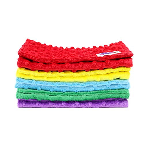 Baby 5 Pack Minky Dot Burp Cloths - Rainbow